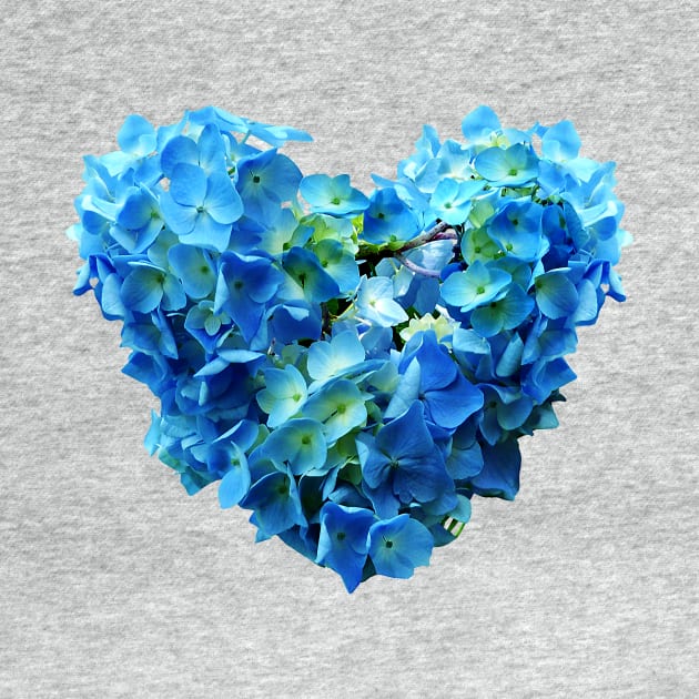 Hydrangeas - Blue Hydrangea Heart by SusanSavad